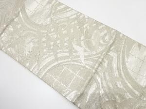 アンティーク　流水に群鶴模様織り出し袋帯（着用可）